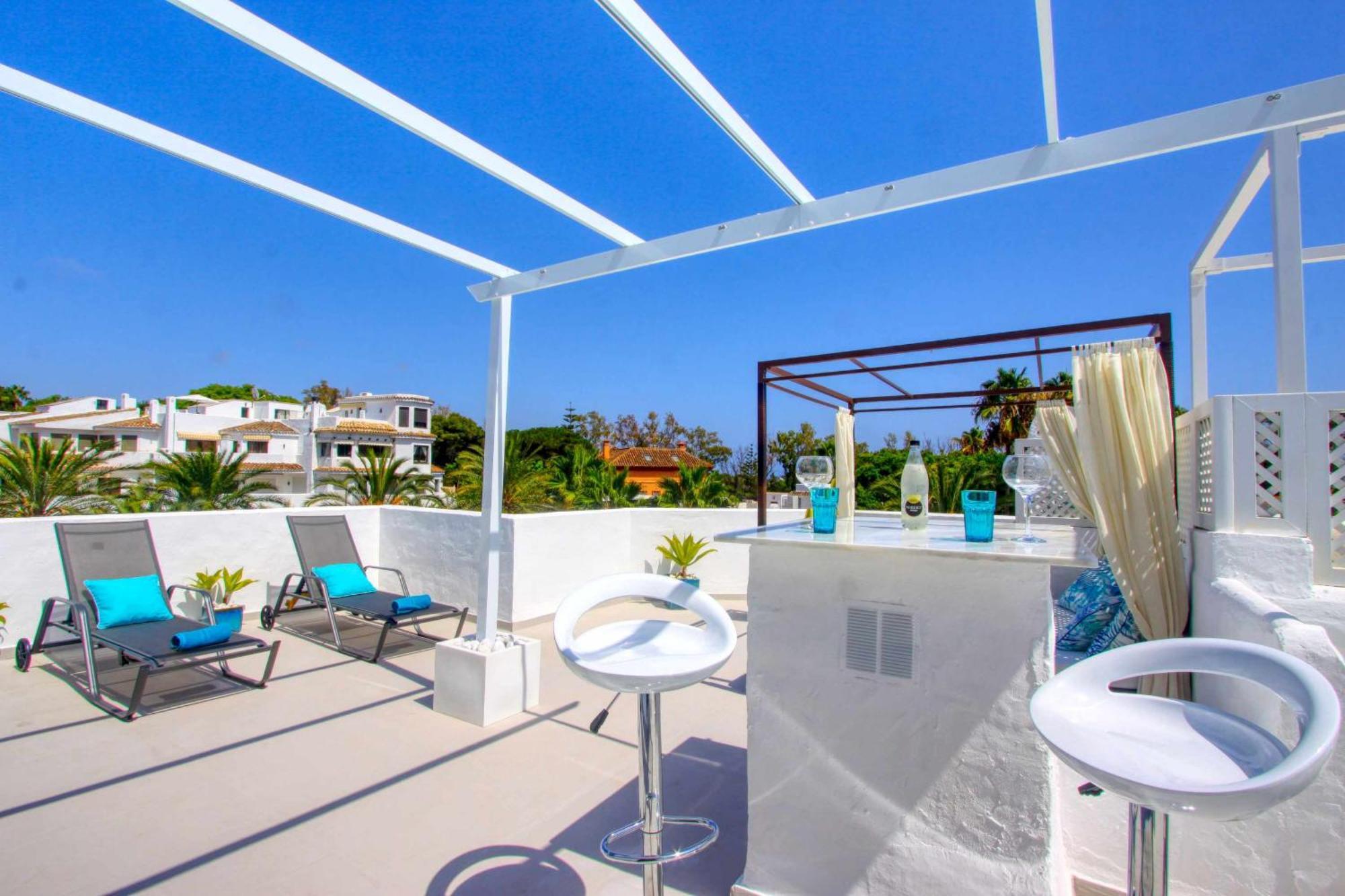 1108 Beachfront 2 Apartments With Roofterrace 80Mtrgt Beach 3 Pools Marbella Eksteriør billede